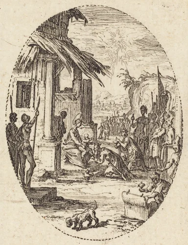 The Adoration of the Magi by Jacques Callot, print, 1631