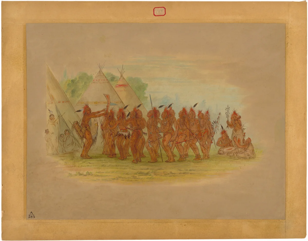 Slaves' Dance - Saukie by George Catlin, painting, 1861