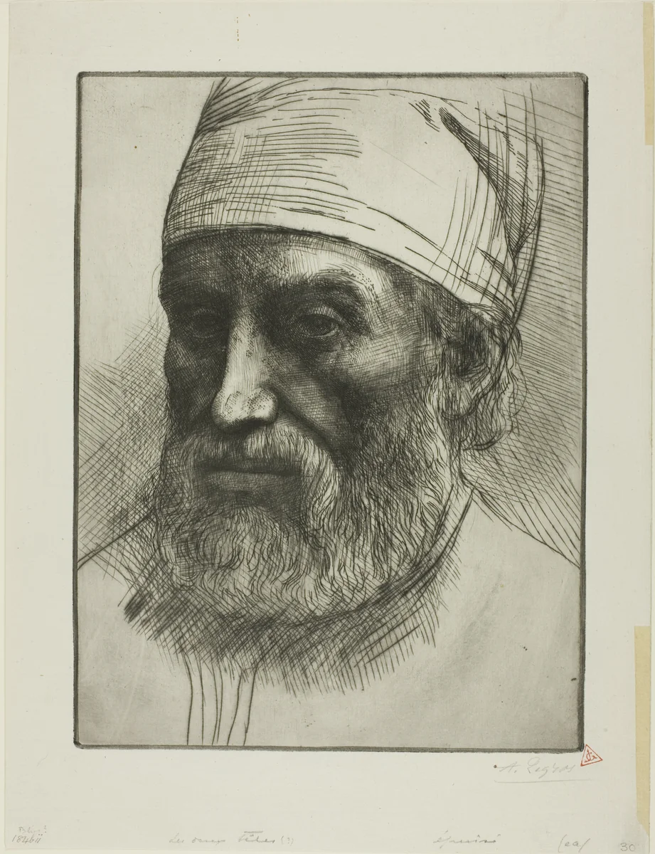 The Two Heads by Alphonse Legros, print, 1879