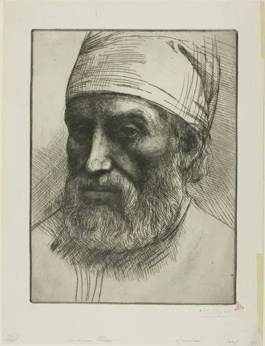 The Two Heads by Alphonse Legros, print, 1879