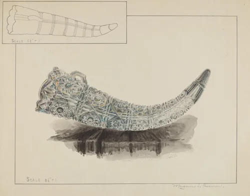 Glass Flower Holder by Magnus S. Fossum, index of american design, 1936