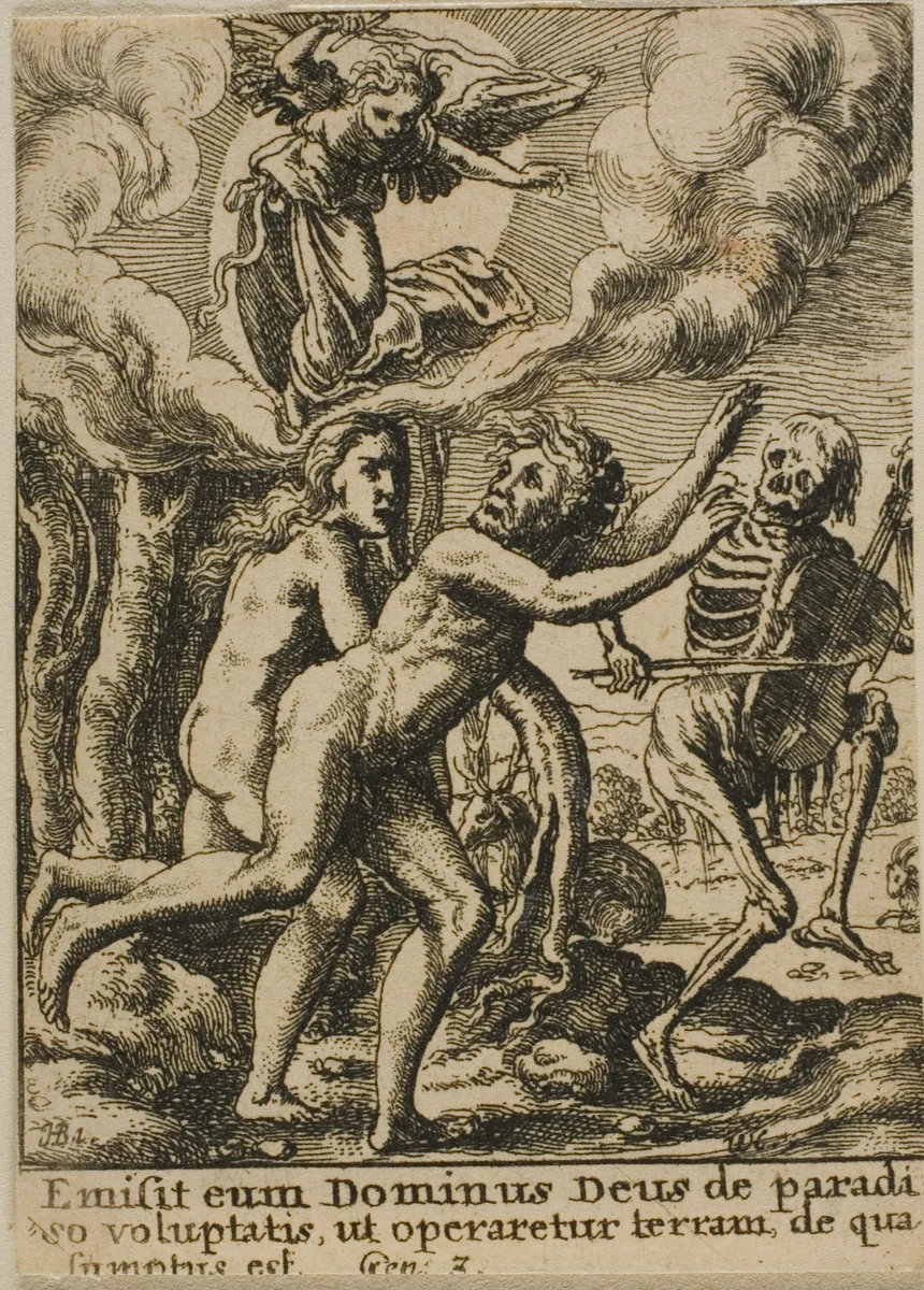 Expulsion from Paradise by Wenceslaus Hollar
Hans Holbein the younger, print, 1651