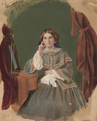 Portrait of a Woman by Unknown 19th Century, photograph, 1855-1865