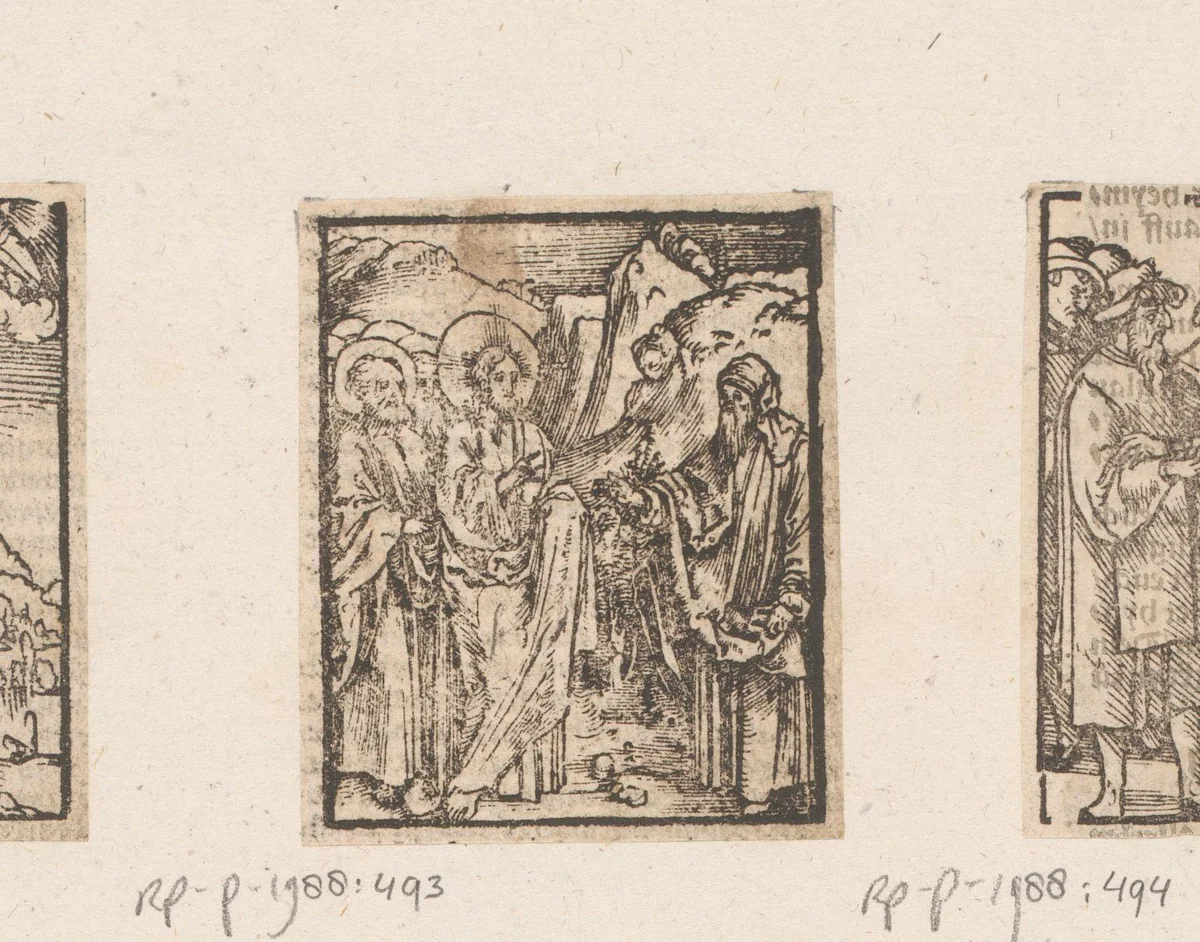 Nikodemus komt naar Christus by anonymous, print, 1536