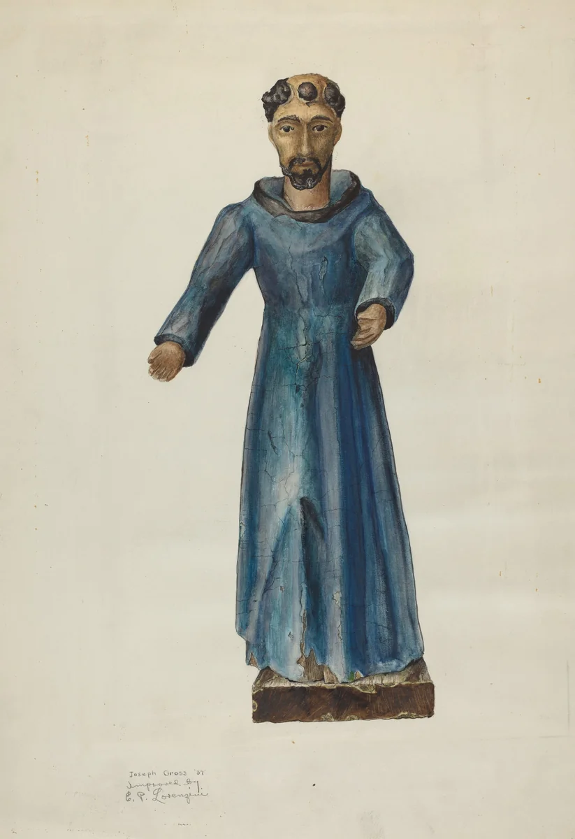 San Antonio de Padua, Santo bulto by Joseph Gross
Eldora P. Lorenzini, index of american design, 1937