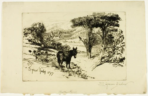 Challow Farm by Francis Seymour-Haden, print, 1872-1882