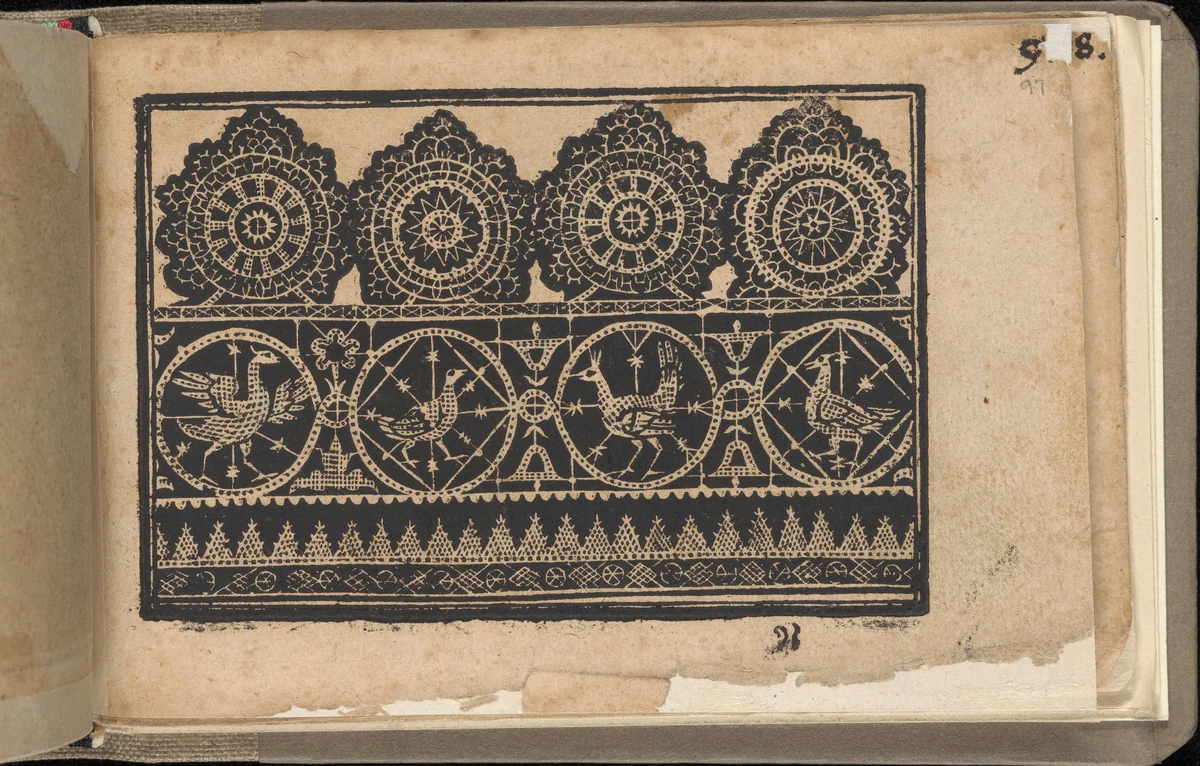 Schön newes Modelbuch (Page 97r) by Sigismundus Latomus, book, 1608