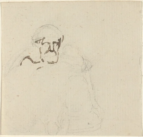 Bearded Figure by John Flaxman, drawing, 1755-1826