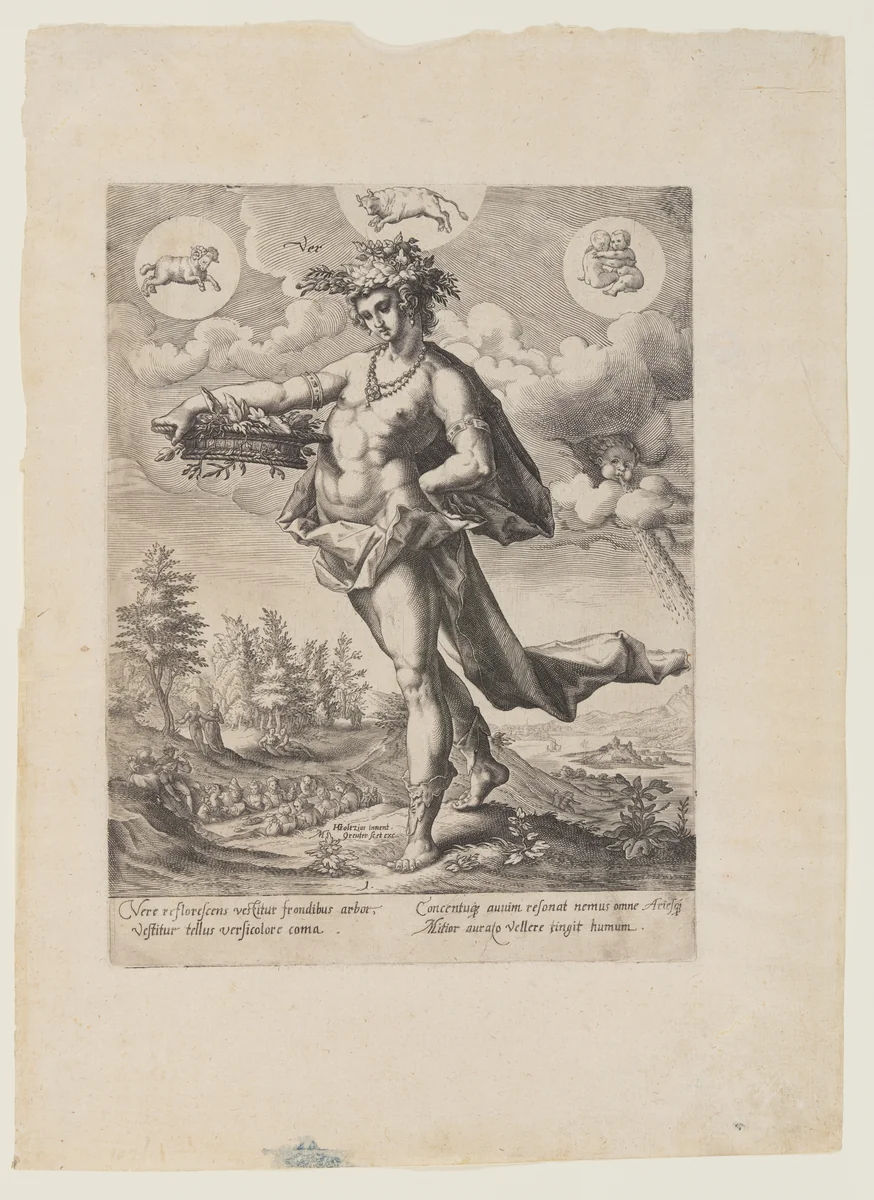 Spring, from The Four Seasons by Matthäus Greuter, print, 1589-1600