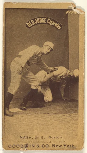 Nash, 3rd Base, Boston, from the Old Judge series (N172) for Old Judge Cigarettes by Goodwin & Company, photograph, 1887