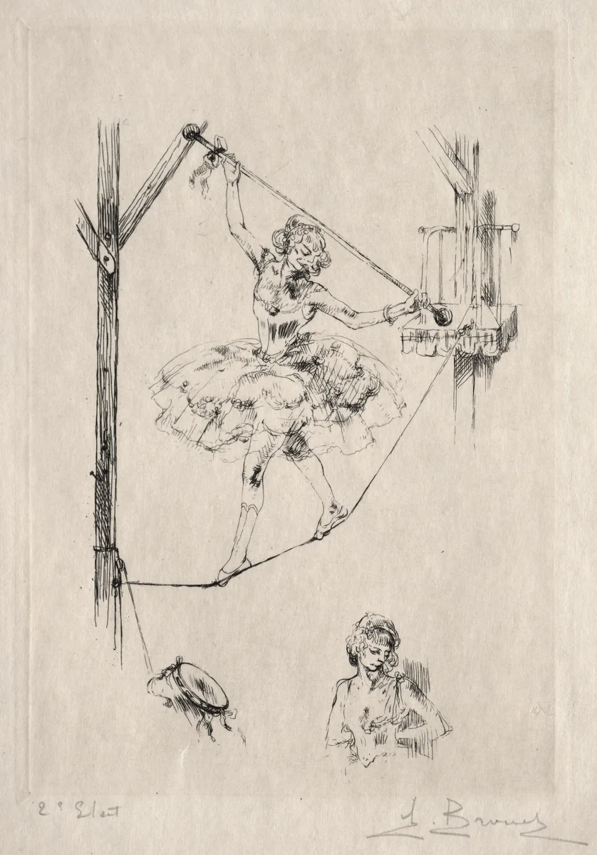 Tightrope Dancer by Auguste Brouet, print, 1902-1941