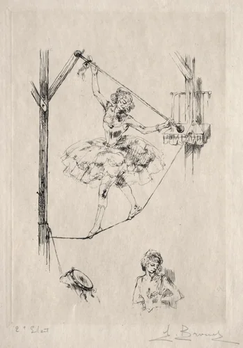 Tightrope Dancer by Auguste Brouet, print, 1902-1941