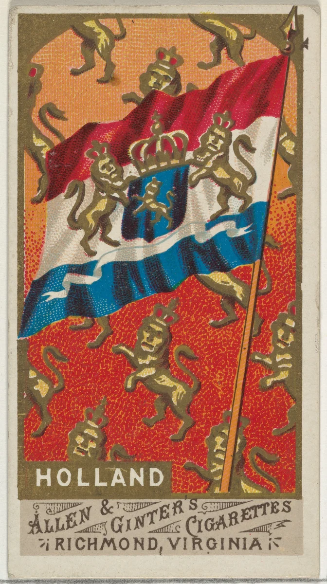 Holland, from Flags of All Nations, Series 1 (N9) for Allen & Ginter Cigarettes Brands by Allen & Ginter, print, 1887