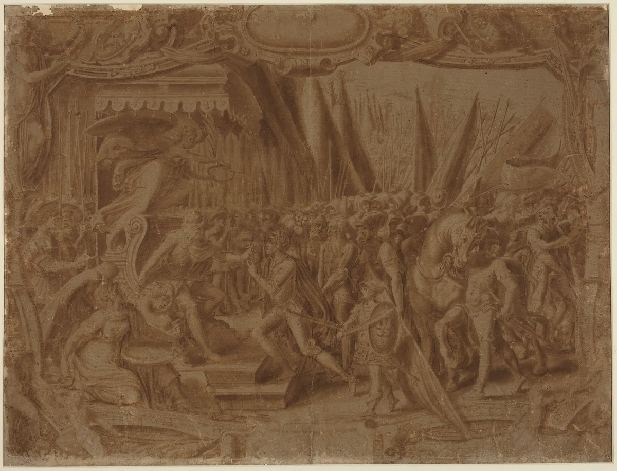 Historical Scene by None, drawing, 1550-1575