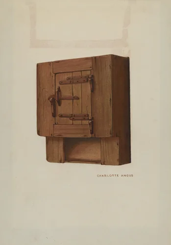 Pa. German Wall Corner Cupboard by Charlotte Angus, index of american design, 1938