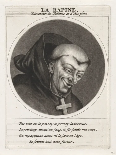 Portret van Henri Guichard d'Hérapine by Jacob Gole, print, 1691