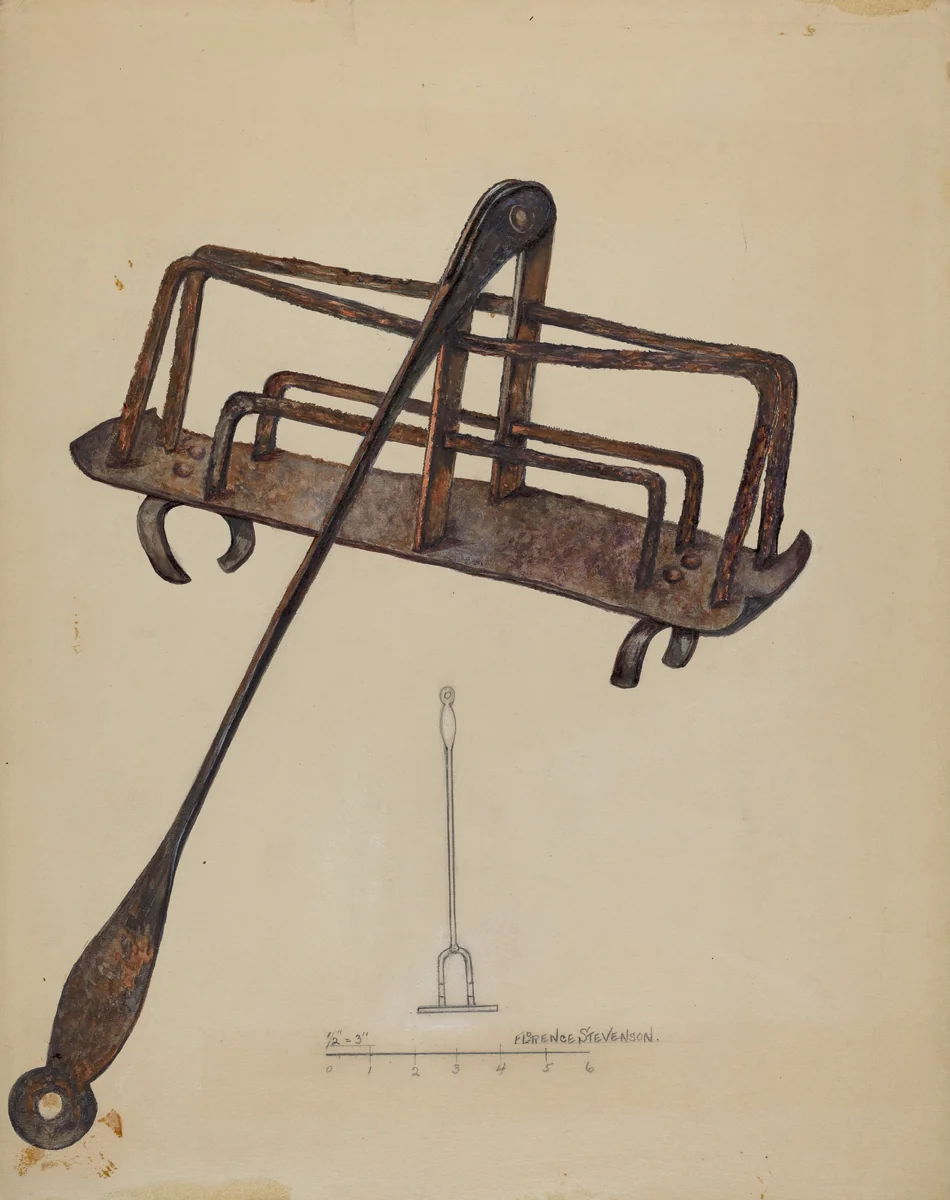 Iron Toast Rack by Florence Stevenson, index of american design, 1937