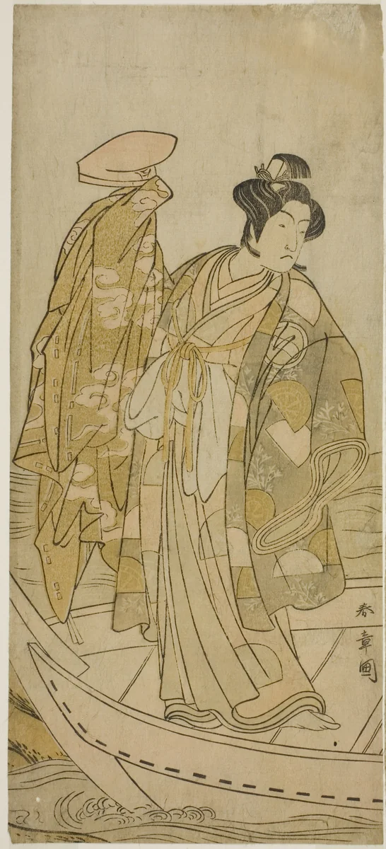 The Actor Ichikawa Monnosuke II as Minamoto no Yorinobu in the Play Kikujido Shuen no Iwaya, Performed at the Morita Theater in the Eleventh Month, 1775 by Katsukawa Shunsho (勝川 春章), print, 1770-1780