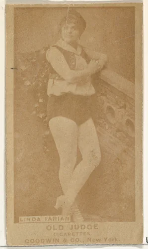 Linda Farian, from the Actors and Actresses series (N171) for Old Judge Cigarettes by Goodwin & Company, photograph, 1886-1890