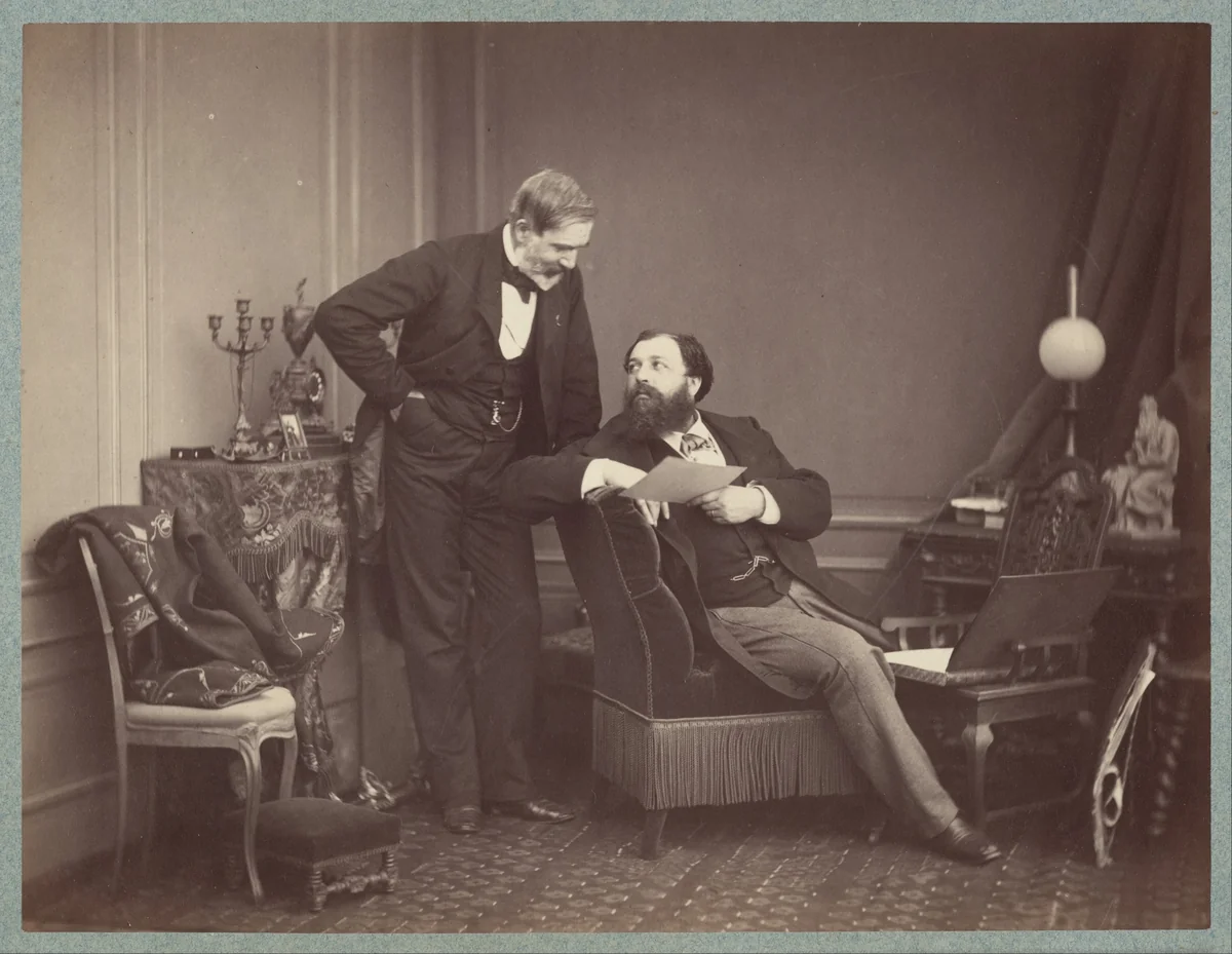 Louis Robert and Olympe Aguado by Olympe Aguado de las Marismas, photograph, 1858-1862