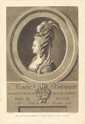 Marie-Antoinette by Nicolas Dupin, print, 1770-1793