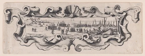 Le Débarquement des Troupes (The Landing of the Troops) by Jacques Callot, print, 1623-1633