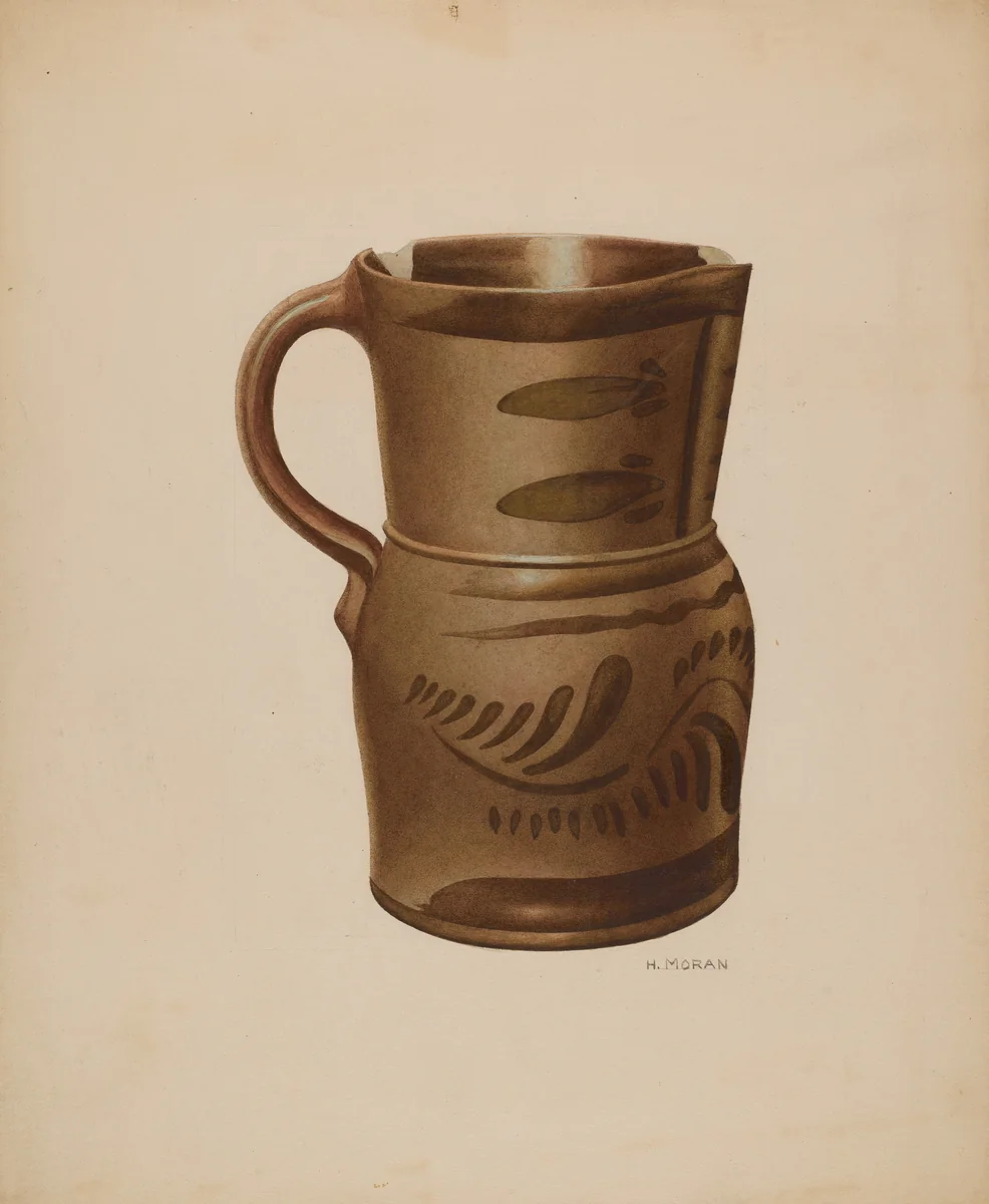 Pitcher by Henry Moran, index of american design, 1941