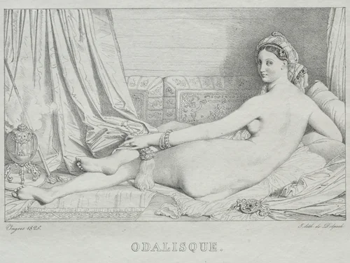 Odalisque by Jean-Auguste-Dominique Ingres, print, 1825