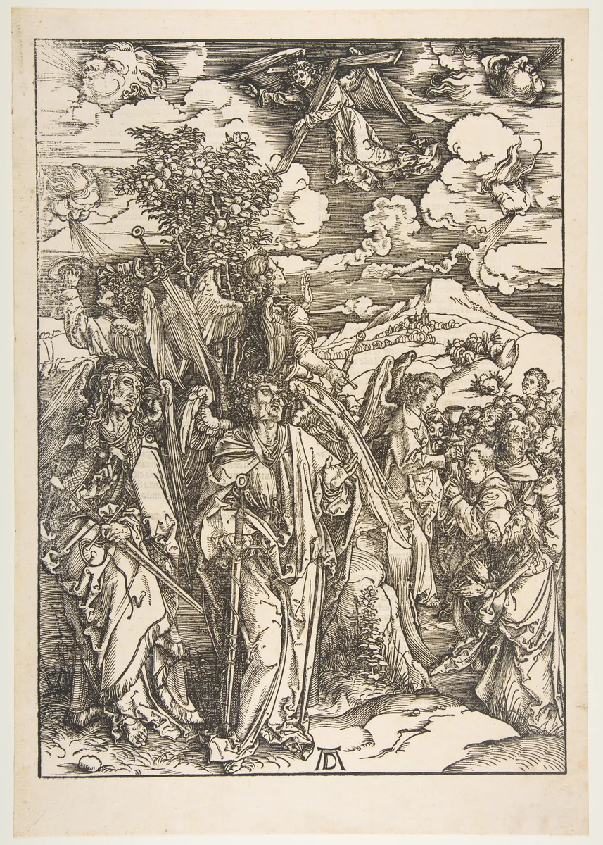 The Four Angels Holding the Winds, from "The Apocalypse" by Albrecht Dürer, print, 1498