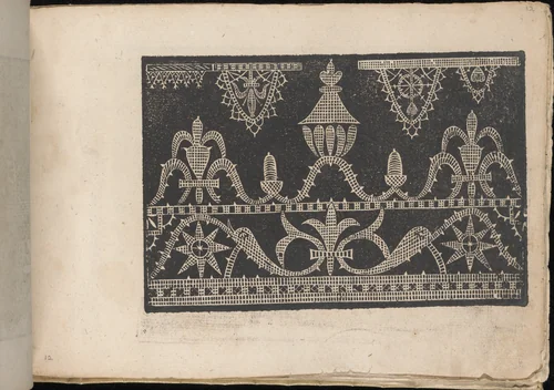 Fiori di Ricami Nuovamente Posti in Luce, page 12 (recto) by Matteo Florimi, book, 1591