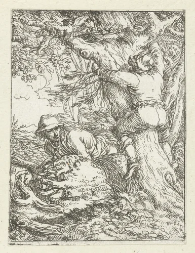 De nestuithaler by Jonas Umbach, print, 1634-1693