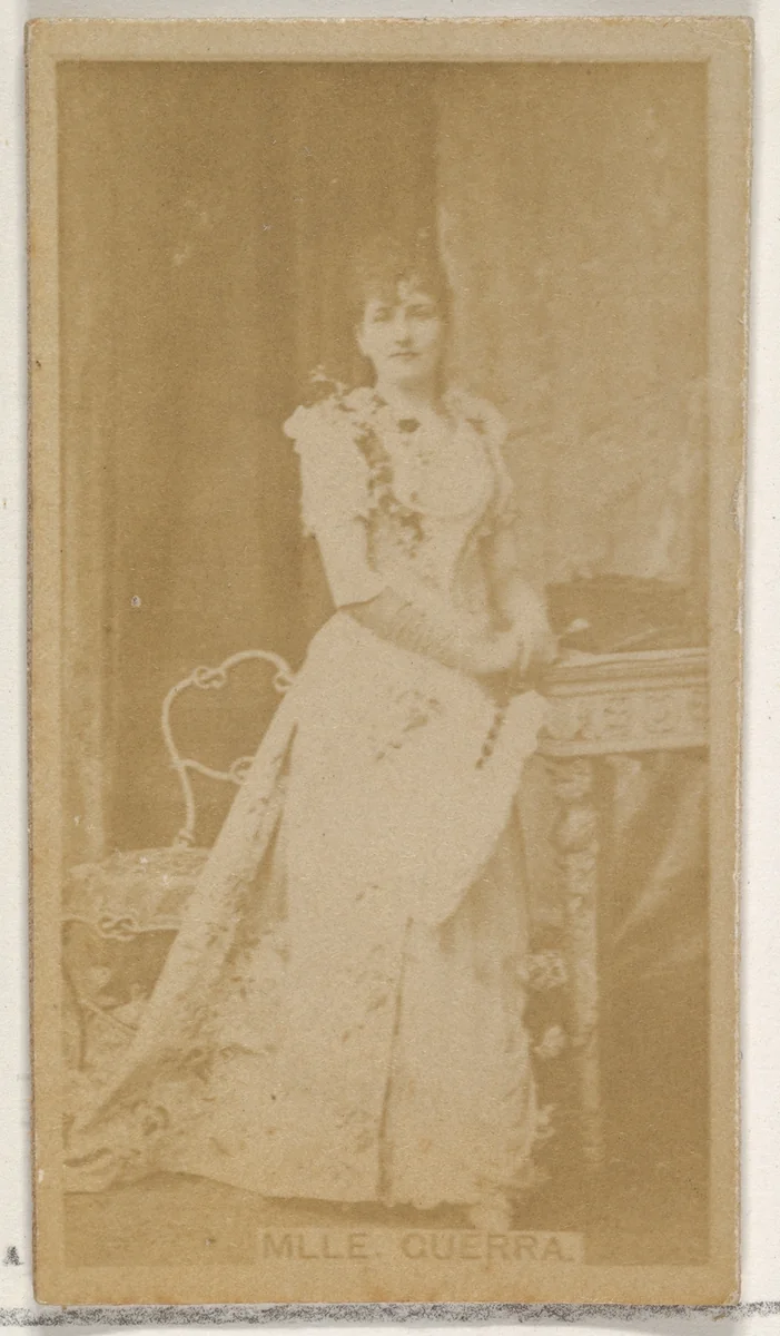 Mlle. Guerra, from the Actors and Actresses series (N45, Type 8) for Virginia Brights Cigarettes by Allen & Ginter, photograph, 1885-1891