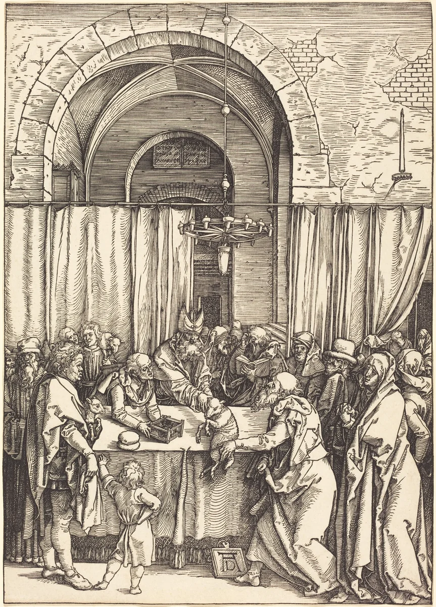 Joachim's Offering Rejected by Albrecht Dürer, print, 1504-1505