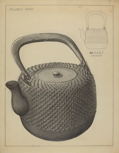 Tea Kettle by Mildred Ford, index of american design, 1936