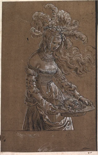 Salome with the Head of St. John the Baptist by Albrecht Altdorfer, drawing, 1512-1522