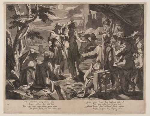 Areopagite Judges of Athens, plate 8 from Thrones of Justice (Thronus Iustitiae) by Willem van Swanenburgh, print, 1605