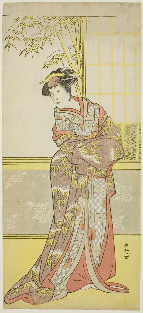 Actor Sanogawa Ichimatsu III Possibly as Masago Gozen in “A Courtesan’s ‘Mirror of the East’” (“Keisei azuma kagami”) by Katsukawa Shunkō (勝川春好), print, 1783-1793