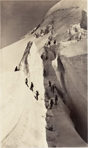 [The Ascent of Mont Blanc] by Auguste-Rosalie Bisson, photograph, 1861