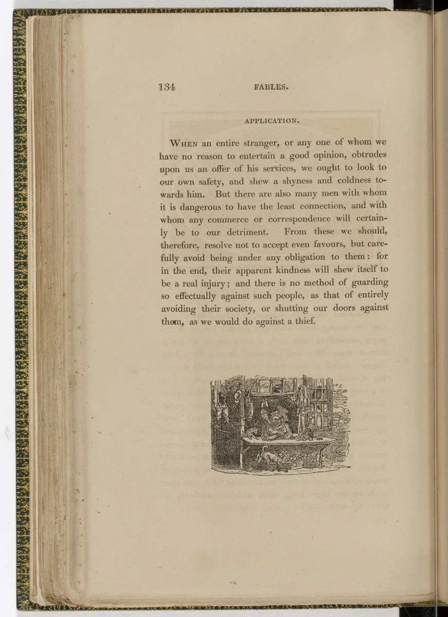 Tailpiece (page 134) from The Fables of Aesop by Thomas Bewick, illustrated book, 1818
