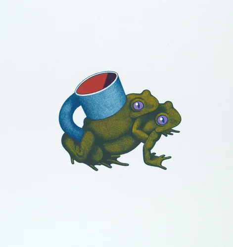 Double Frog Cup by Ken Price, print, 1968