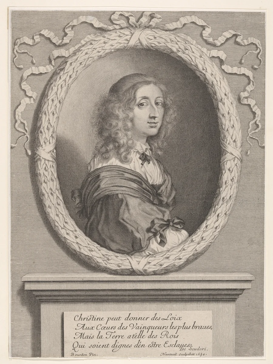 Christine, reine de Suède by Robert Nanteuil, print, 1654