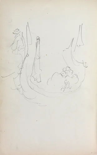 Italian Sketchbook: Gondola (page 35) by Maurice Prendergast, book, 1898-1899