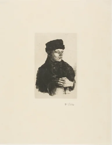 Peasant Boy with Jug by Wilhelm Leibl, print, 1875-1877