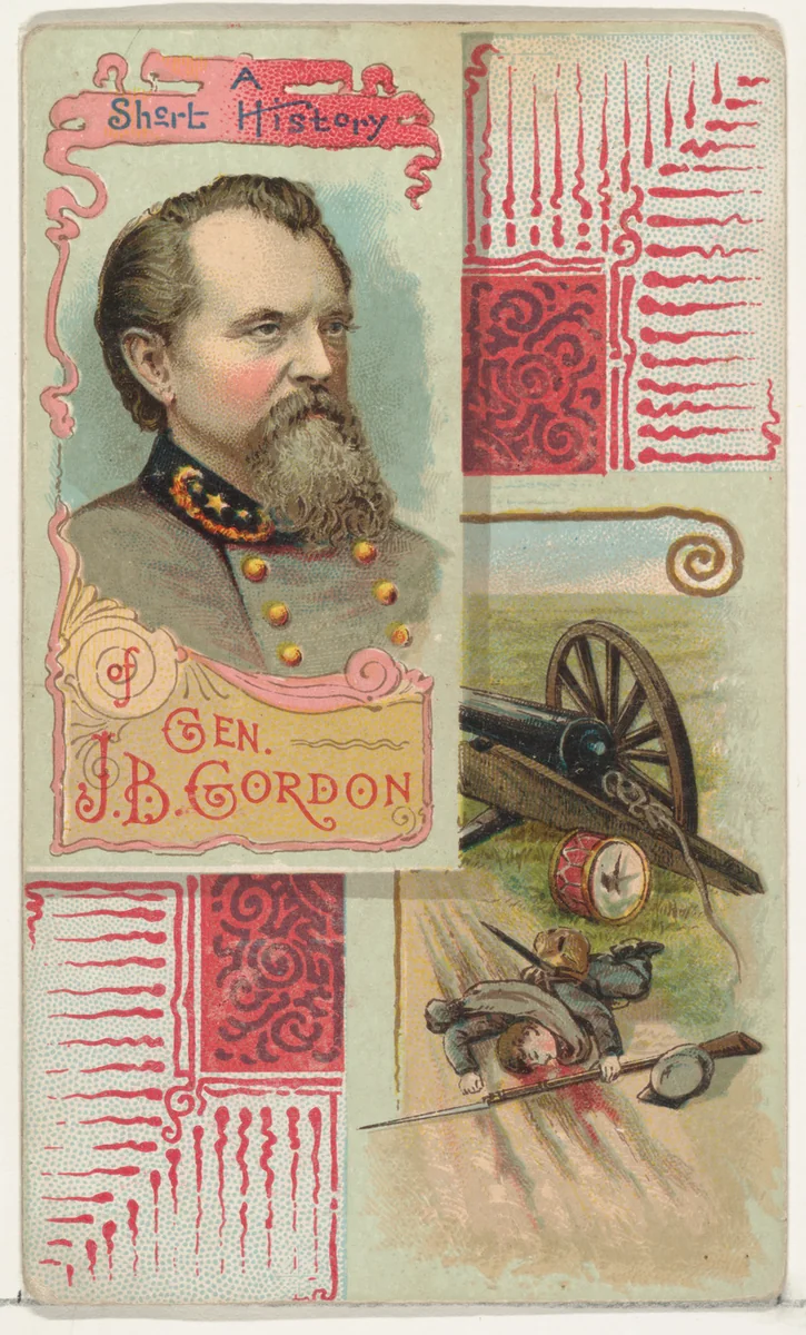 A Short History: General John Brown Gordon, from the Histories of Generals series (N114) issued by W. Duke, Sons & Co. to promote Honest Long Cut Smoking and Chewing Tobacco by W. Duke, Sons & Co., print, 1888
