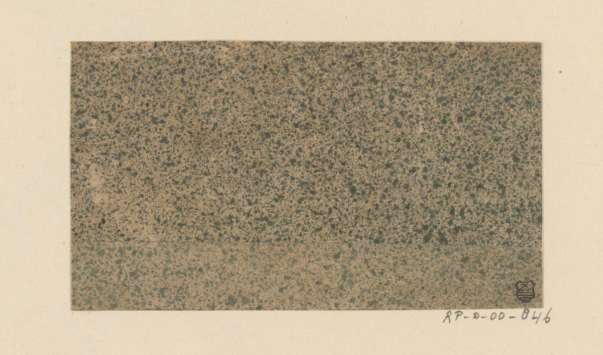 Groen gespikkeld papier by anonymous, other, 1750-1900