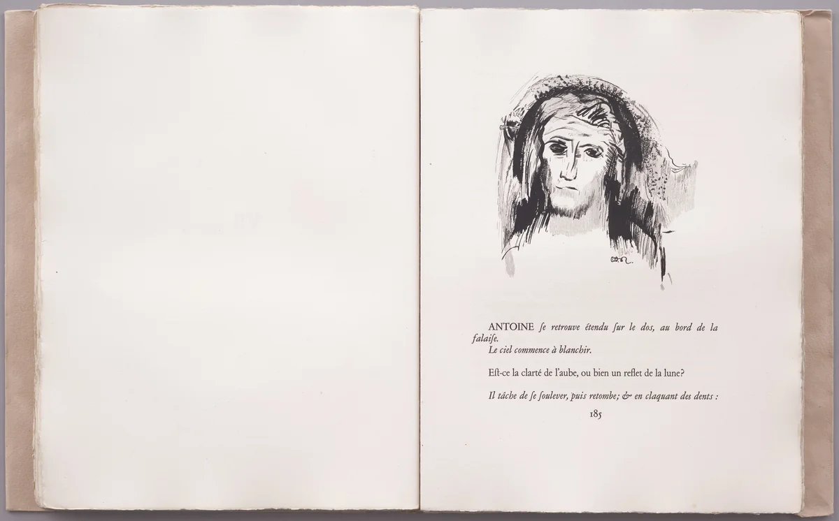 Headpiece (page 185) from La Tentation de Saint-Antoine by Odilon Redon, illustrated book, 1910