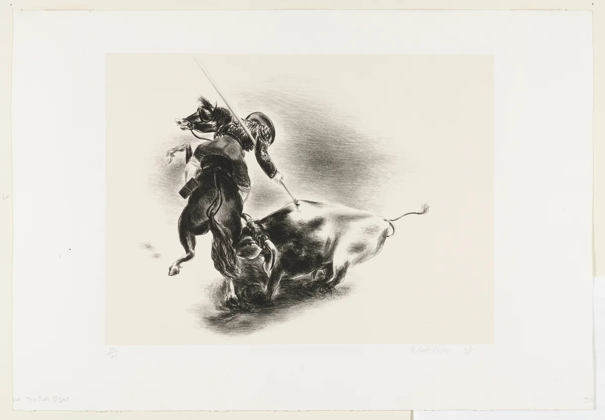 Bullfight by Yasuo Kuniyoshi, print, 1928