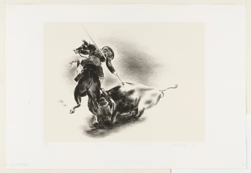 Bullfight by Yasuo Kuniyoshi, print, 1928