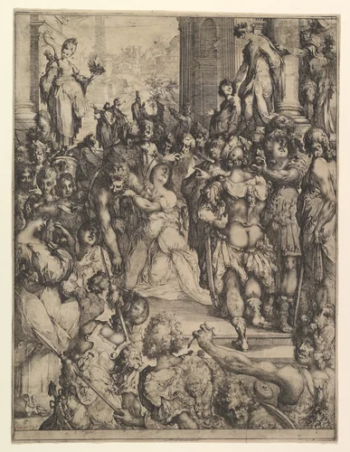 The Martyrdom of Saint Lucy by Jacques Bellange, print, 1575-1616