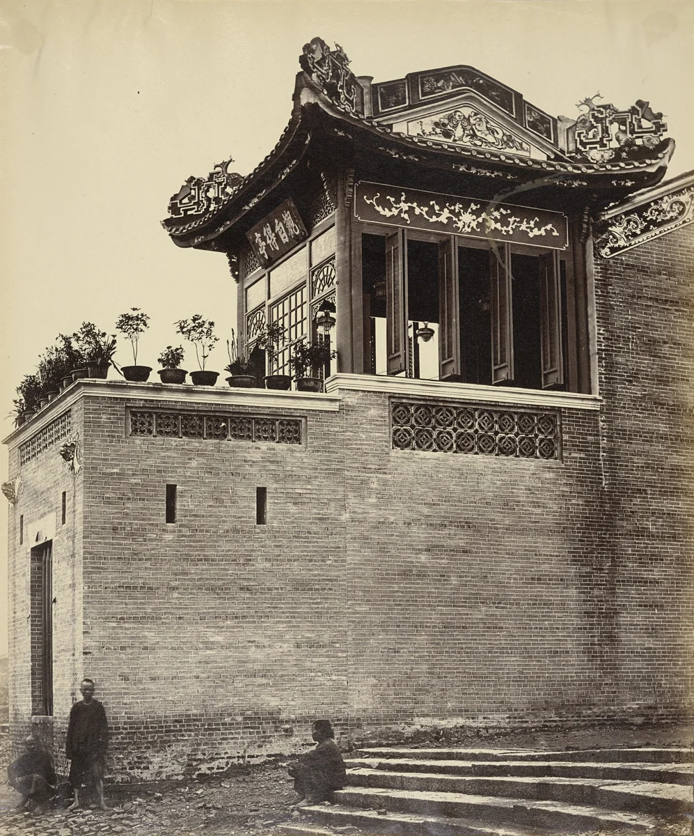 Chinese Merchant's House, Canton by Felice Beato, photograph, 1860